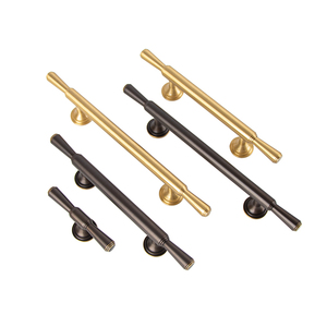 Französischer Messing bronze griff Doppel loch Kleider schrank Schrank tür Schublade Gold Messing griff - Product Image 1