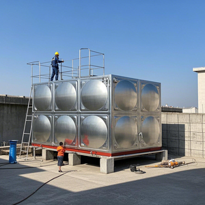 Tanque de almacenamiento SS304 de acero inoxidable de alta calidad, tamaño grande personalizado para maquinaria de tratamiento de agua, voltaje de Metal 220V - Product Image 1