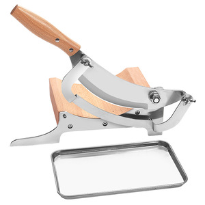Trancheuse à légumes de cuisine, facile à utiliser, plan de travail en bois avec épaisseur de coupe réglable, trancheuse standardisée - Product Image 5