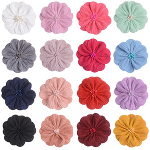 Flores de Tela de 8 cm, Camelia, Flor de Tela para Manualidades, Bodas, Scrapbooking, Tocados, Accesorios para el Cabello - Product Image 3