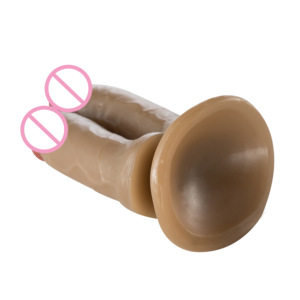Dildo Realistis Ultra-Lembut Dua Sisi untuk Pemula dengan Alas Hisap Berlekuk untuk Bermain Tanpa Tangan, Dildo Fleksibel untuk Gay - Product Image 3