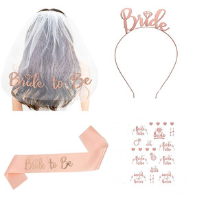 <span class=keywords><strong>Bride</strong></span> To Be Sash Set Bridal Shower Sash decorazioni forniture Kit decorazioni per feste di addio al nubilato <span class=keywords><strong>Team</strong></span> <span class=keywords><strong>Bride</strong></span> Wedding Balloon Set - Product Image 4