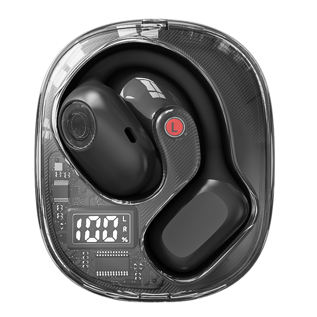 Wireless for 5.4 OWS Hanging Open Ear Headphones with LED Indicator IPX5 Waterproof HiFi Sound