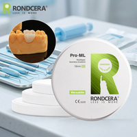 Rondcera Bloc de Zircone Polyvalent pour Laboratoire Technique, compatible avec les fraises en Zircone et les machines de fraisage CAD/CAM de taille standard