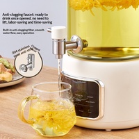 Bouilloire électrique pour la santé, usage domestique, grande capacité de 3 litres, verre borosilicate, commande tactile, ébullition de l'eau, prévention de l'ébullition à sec
