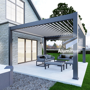Pergola bioclimatique en aluminium <span class=keywords><strong>Airfun</strong></span> pour jardin extérieur, fonctionnement motorisé/manuel, toit ouvrant imperméable, lamelles orientables, revêtement poudré - Product Image 3