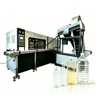 Machine de soufflage de bouteilles PC/PET entièrement automatique à grande vitesse à 4 cavités, équipée d'un moteur et d'une pompe Mitsubishi PLC
