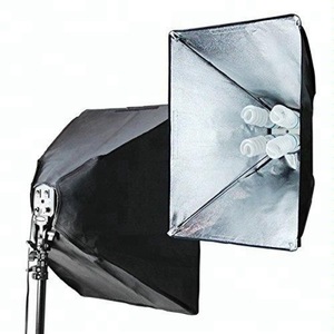 Photography Boom Stand <strong>Softbox</strong> Four Head <strong>Light</strong> <strong>With</strong> Muslin Backdrop Kit for Video Studio - Product Image 2