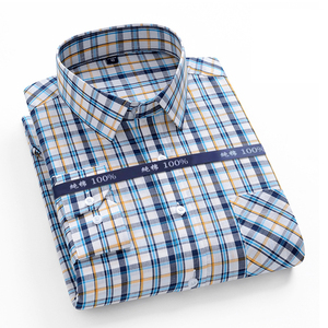 Camisa de Franela de Alta Calidad para Hombre OEM/ODM Nuevo Diseño de Manga Larga a Cuadros Teñida en Hilo para Otoño - Product Image 3