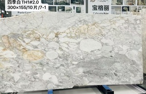 Vier Jahreszeiten Weißer Marmor Natürlicher Weißer Grund mit Grau-Goldenen Adern Modernes Design für Außenküchen und Villen-Arbeitsplatten - Product Image 4