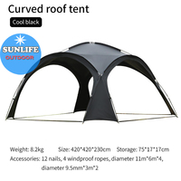 Tente à auvent de haute qualité, tente en toile durable de 4,2 m, imperméable, pour le camping en plein air, tente à auvent pour 8 à 12 personnes, fabrication en usine