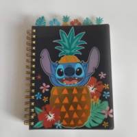 A5 Carnet de notes à reliure à spirale en PP imprimé coloré personnalisé en gros avec six diviseurs d'index PP thème ananas