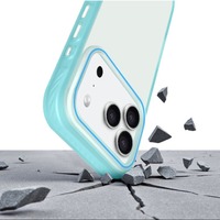 Coque de téléphone personnalisée avec logo imprimé, style esthétique et frais, coque en acrylique effet peau pour iPhone 17, cadre de couleur personnalisable