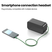 Cable de Audio AUX de 3.5mm Recto a en Ángulo Recto, Alta Fidelidad sin Pérdidas para Auriculares, Cobre Libre de Oxígeno, Transmisión Estable