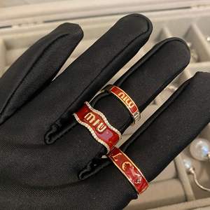 Модное кольцо с надписью MIU, красная латунь, масляное кольцо с позолоченными волнами, циркониевые украшения для мужчин и женщин, для помолвки, вечеринки - Product Image 2