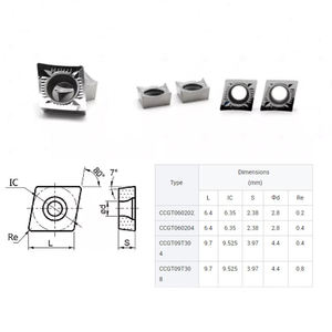 Pastilhas de Metal Duro CCGT091304-AK de Alta Resistência ao Desgaste para Ferramentas de Torneamento CNC com Revestimento CVD OEM Personalizável - Product Image 3