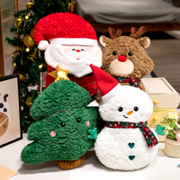 Poupée en peluche Homme en pain d'épices pour arbre de Noël, rembourrée en coton PP doux, coussin décoratif pour la maison, les fêtes et les cadeaux de Noël