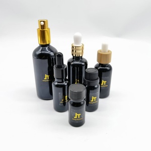 Botella de Vidrio Negra para Aceite Cosmético de 5ml, 10ml, 15ml, 20ml, 30ml, 50ml, 100ml, con Tapón Cuentagotas Personalizable - Product Image 6