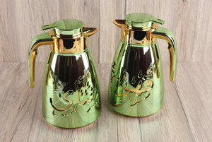 Carafe à café de luxe rose en verre 1L avec calligraphie arabe, thermos isolé sous vide, théière pour le Ramadan, usage quotidien à la maison et au bureau - Product Image 5