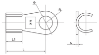 Terminal de crimpado OT GT-1 de cobre abierto con punta de conexión T2 estañada 0.6/1kV, venta al por mayor, marca Yaogu, hecho en China