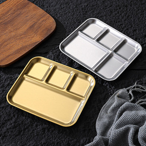 Plaque de cuisson divisée en acier inoxydable avec compartiment à sauce pour usage en restaurant de barbecue coréen - Product Image 3
