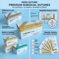 Kit de sutures chirurgicales stériles en catgut avec emballage en feuille à décollement facile pour salles d'opération stériles