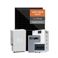 Norme UE Meilleur prix 10Kw 15Kw 20Kw 30Kw Système solaire hybride complet avec batterie de stockage pour usage domestique