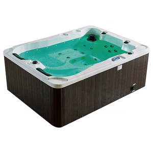 Baignoire <span class=keywords><strong>spa</strong></span> moderne Mini masseur Baignoire autoportante Baignoire d'hydromassage Maison 3 personnes Massage d'air extérieur Acrylique Bains à remous nordiques - Product Image 3