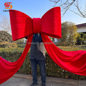 Nœuds en tissu blanc exquis, grande taille, vente chaude, pour la décoration de mariage, de fête, d'événement, de fond de scène - Product Image 4