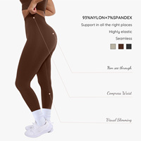 Vractive – Ensemble de sport 2 pièces pour femme : Leggings froncés légers, sans coutures, taille élastique, pour la gym et l'entraînement