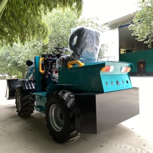 1 Ton Mini <span class=keywords><strong>Skid</strong></span> Steer Loader 4WD roda pemuat listrik dengan pompa Motor Gearbox sistem sepenuhnya hidrolik untuk konstruksi - Product Image 4
