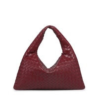 7658 #   Modische Damen-Hobo-Tasche in Dreiecksform mit gewebtem Crossbody-Design, PU-Futter und Reißverschluss