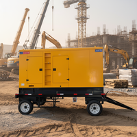 Groupe électrogène diesel silencieux triphasé extérieur de 80 kW 100 kVA avec moteur de marque pour la construction