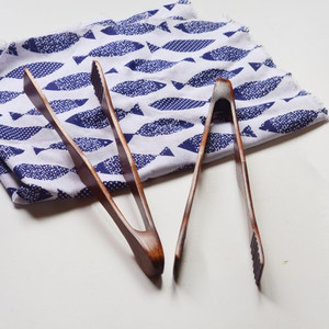 Hot Selling Kongfu Tea Tweezers Food Grade Wholesale Wooden Baking Pastry Steak Clip BBQ Bread <strong>Tong</strong> - Product Image 2
