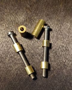 Loveless Bolts Griffnieten mit gerader Klinge, Schraubverschluss, Messing/Edelstahl-Werkzeuggriffbefestigungen für Messermacher - Product Image 1