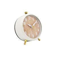 Horloge de bureau Nouvelle Conception Traditionnelle Chinoise Batterie Style Analogique Quartz Alarme Horloge de Table En Métal Réveil