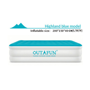 OUTAFUN BLUE 모던 퀸 사이즈 병원 호텔 침실 사용을위한 펌프가 내장 된 매트리스 내구성 에어 베드 - Product Image 4