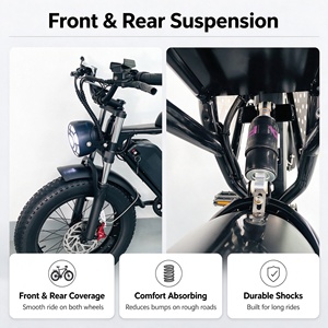 Bicicleta Eléctrica Fatbike de 20 Pulgadas al Por Mayor OEM para Adultos, 48v20ah, 7 Velocidades, Frenos de Disco Hidráulicos, Bicicleta Eléctrica de Montaña para Hombre - Product Image 4