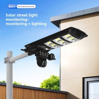 Cámara LED para Farola Solar, IP65, Control Remoto, Alta Definición, Panel de Luz Potente, Alta Potencia, Exterior, ABS
