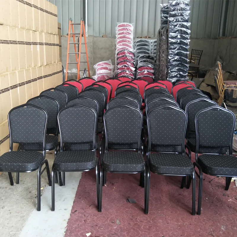 Gold stacking metal aluminium hotel banquet chair for sale