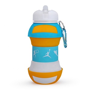 Bouteille d'eau pliable en silicone très vendue avec couvercle pour les sports de plein air tels que le volley-ball et la course à pied, revêtement anti-corrosion - Product Image 5