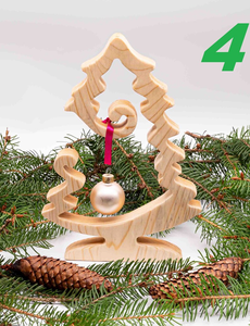 Arbre de noël en bois bois naturel accessoires pour la maison décor de chambre dessus de table arbres de noël décorés - Product Image 6