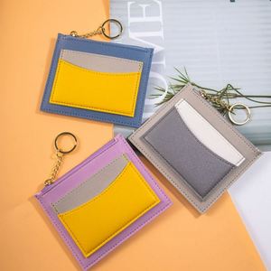 YY PU Leather Colorful Card <b>Holder</b> Small <b>Wallet</b> Gift Id Card Bag Elegant Stylish Card Storage Bag Fashion Portable Change Pouch - Product Image 4