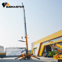 Grue mobile sur chenilles DigMaster Small Spider, hauteur de levage 21 m, électrique/à essence, entraînement hydraulique, capacité personnalisable