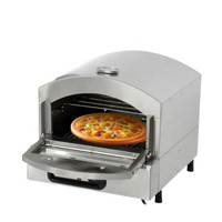 Four à pizza au gaz commercial pour comptoir, commande mécanique, 2,1 kW, haute productivité, garantie 1 an pour restaurant, boulangerie, restauration