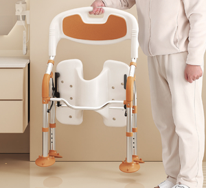 Chaise de douche réglable robuste 500lbs Chaise de bain avec supports transversaux pour personnes âgées, adultes, enfants, femmes - Product Image 2