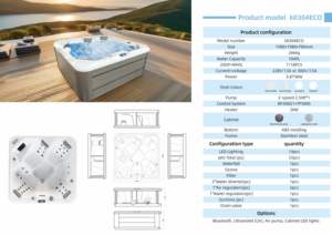 Hydrorelax, семейные Роскошные ванны, светодиодная спа-ванна на 5 человек, садовый массаж, гидромассажная Ванна на открытом воздухе, спа-ванны с фильтром - Product Image 4