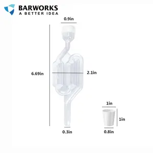 Hot Selling Food Grade Clear Plastic Fermentor airlock S Shape Airlock for Homebrew Beer making