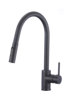 Robinet de cuisine moderne et contemporain en céramique et laiton, finition nickel brossé, eau froide et chaude, rotation à 360 degrés, mitigeur extractible