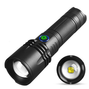 Bán Hot Đa-Chức năng công suất cao USB có thể sạc lại Telescopic Zoom Hợp kim nhôm P50 <span class=keywords><strong>LED</strong></span> Ngọn Đuốc Đèn chiến thuật đèn pin - Product Image 1
